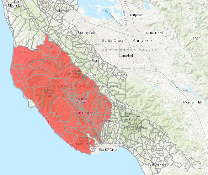 Cruz Fire Map Santa Cruz Fire Map | flyingpenguin