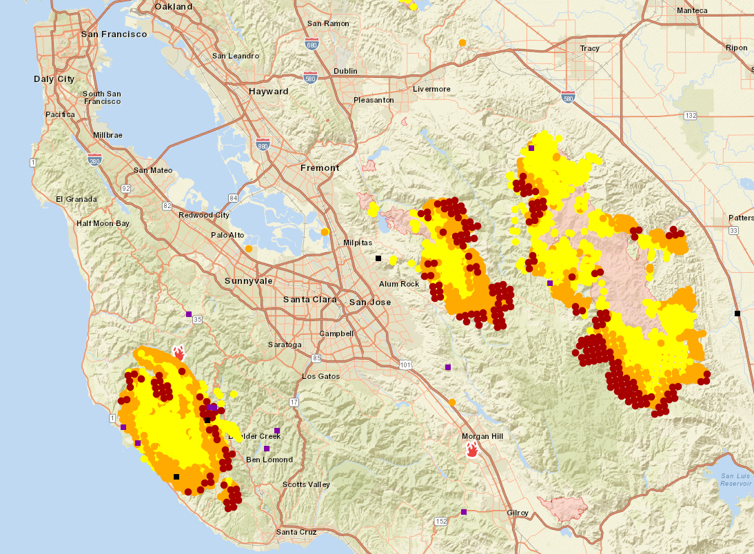 Cruz Fire Map Santa Cruz Fire Map | flyingpenguin
