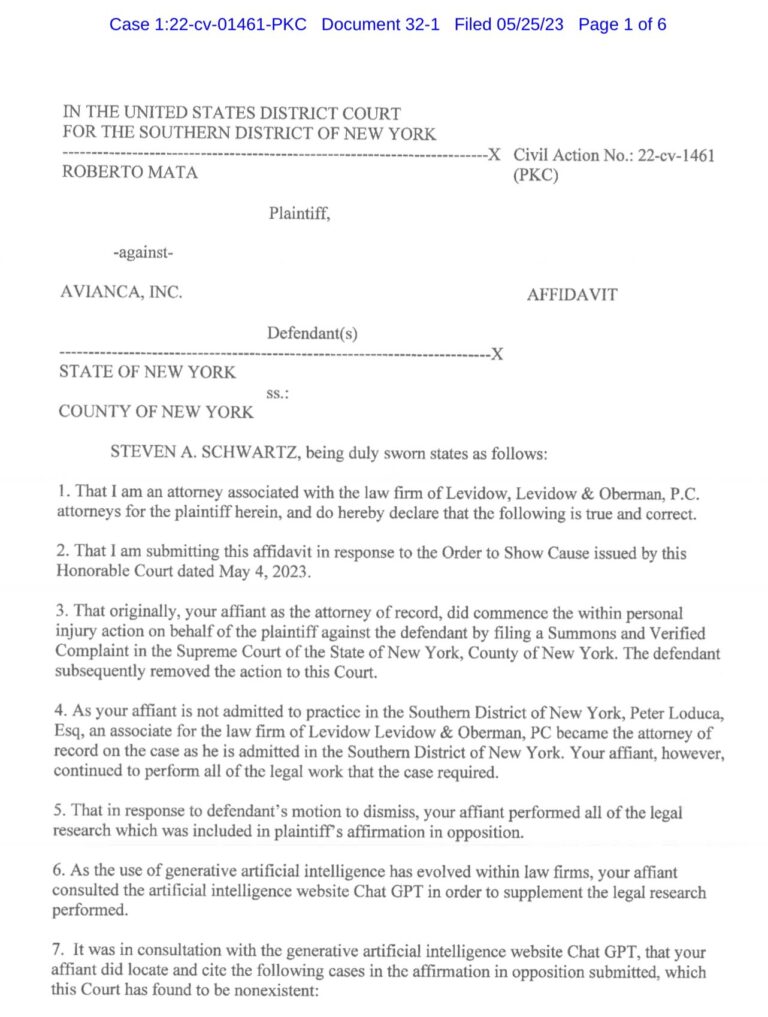 ChatGPT is Fraud, Court Finds Quickly and Sanctions Lawyer flyingpenguin