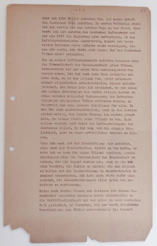 Milch closing statement page 1, folio 87, on the Fremdarbeiter